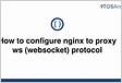 How to configure nginx to proxy ws websocket protoco